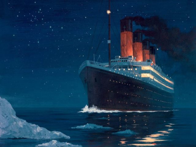Titanic-Hitting-The-Icebery